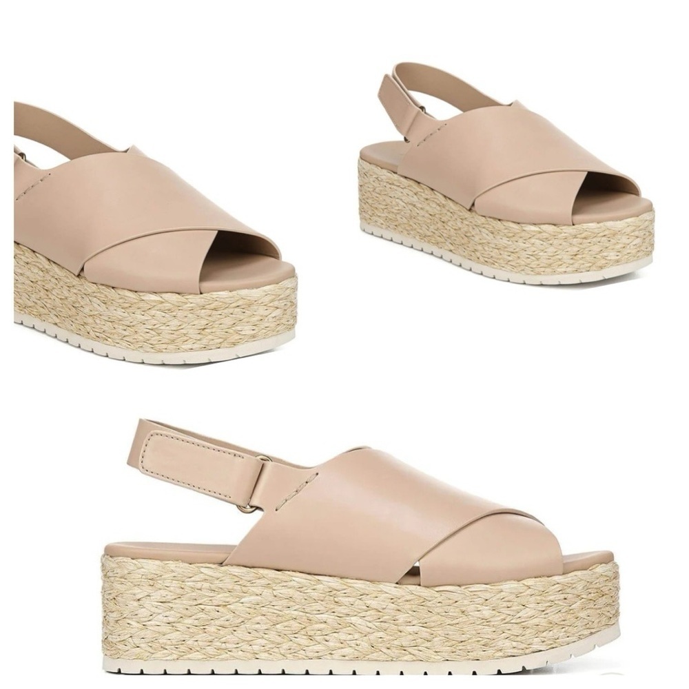 Vince - Jesson Leather Sandals in Putty platform/espadrille size 9.5